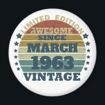 Personalized vintage birthday gifts magnet<br><div class="desc">This vintage classic graphic design with awesome typography font lettering can add originality to your wardrobe collection. It is a great gift idea for men, women, husbands, wives, grandmas, and grandpas who will love this one-of-a-kind artwork. It is the best and most funny holiday present for your happy birthday party....</div>