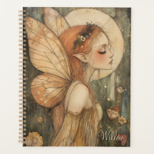 Personalized Vintage Fairy with Floral Crown Planner