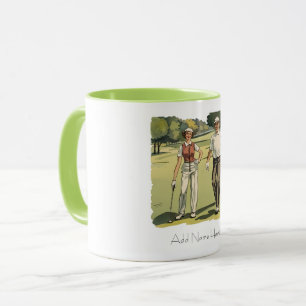 Personalized Vintage Golfer's Combo Mug