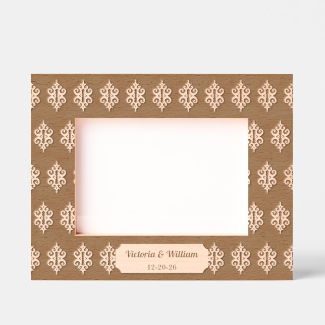 Personalized Vintage Lace Picture Frame  (Front)