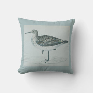 Personalized Vintage Nautical Seagull Watercolor Cushion
