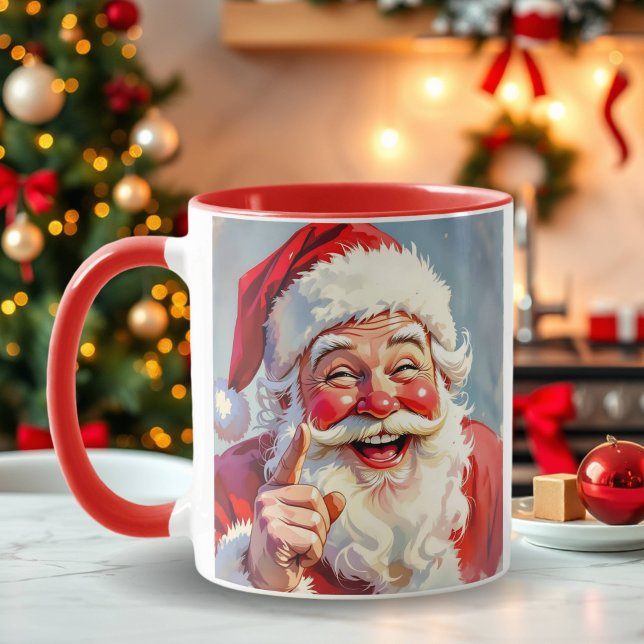 Personalized Vintage Santa Claus Christmas Mug (Creator Uploaded)