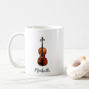 Personalized Vintage Violin musical Coffee Mug