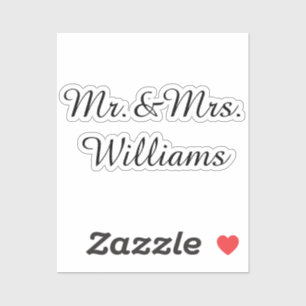 Personalized Vinyl Custom Wedding Sign Last Name