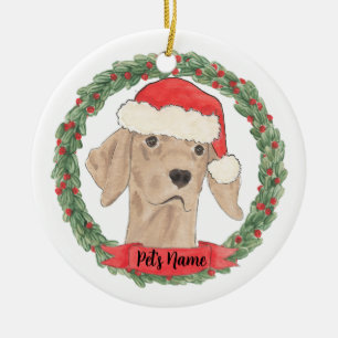 Personalized Vizsla Viszla Ceramic Tree Decoration