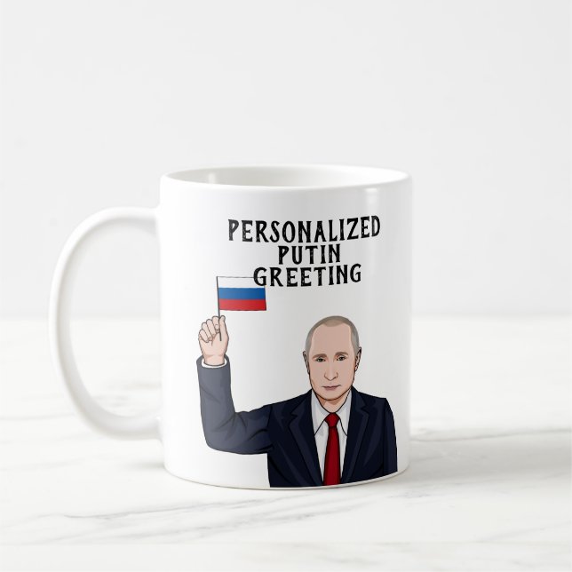 PERSONALIZED VLADIMIR PUTIN COFFEE MUG (Left)