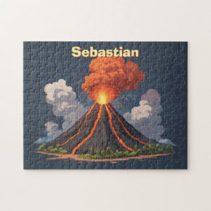 Personalized Volcano Kids  Jigsaw Puzzle