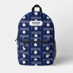 Personalized Volleyball Ball & Net Custom Name Printed Backpack