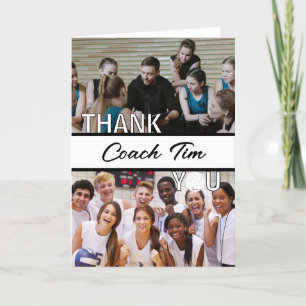 Personalized Volleyball Coach Picture Thank You Card