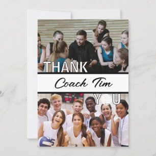 Personalized Volleyball Coach Picture Thank You Card