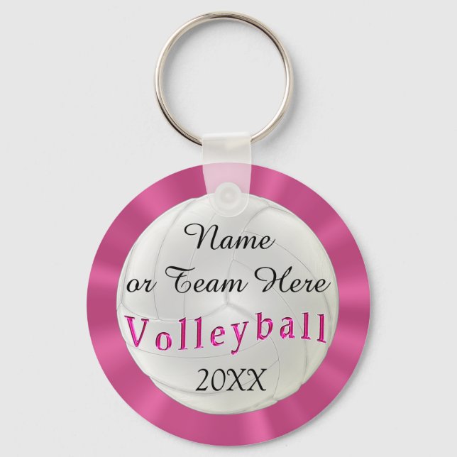 Personalized Volleyball Keychains with NAMES, YEAR (Front)