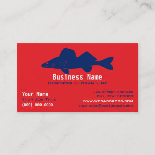 Personalized Walleye Fishing Guide / Charter Busi Business Card