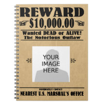 Personalized Wanted Dead or Alive Notebook