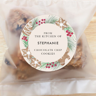 Personalized Watercolor Cookie Exchange Classic Round Sticker
