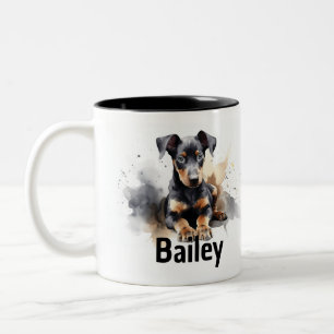 Personalized Watercolor Doberman Pinscher Mug
