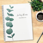 Personalized Watercolor Eucalyptus  Planner<br><div class="desc">This elegant Planner is decorated with a single watercolor eucalyptus spray.
Customize it with your name and year. 
Original Watercolor © Michele Davies.</div>