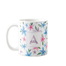 Personalized Watercolor Floral