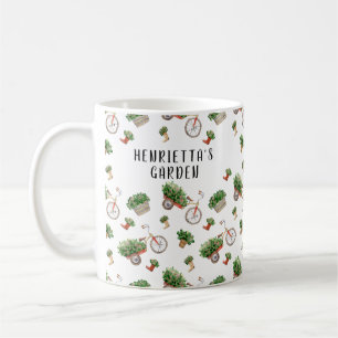 Personalized Watercolor Gardening Coffee Mug