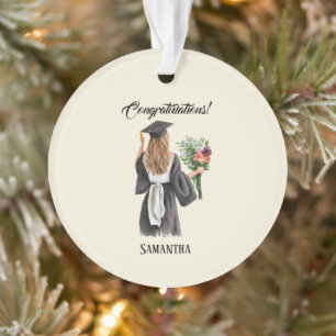 Personalized Watercolor Graduation (12) Ornament