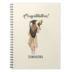 Personalized Watercolor Graduation (2) Notebook