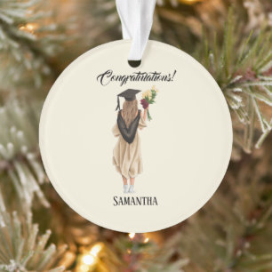 Personalized Watercolor Graduation (2) Ornament