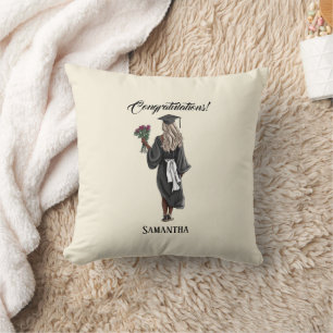 Personalized Watercolor Graduation (4) Cushion