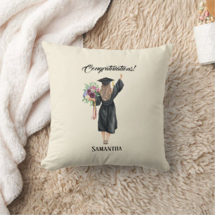 Personalized Watercolor Graduation (8) Cushion