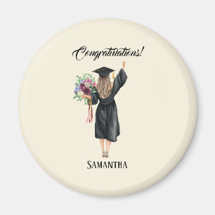 Personalized Watercolor Graduation (8) Magnet