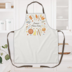 Personalized Watercolor Pastry Baking Bakery Apron