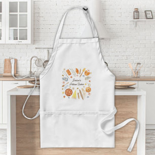 Personalized Watercolor Pastry Baking Bakery Standard Apron