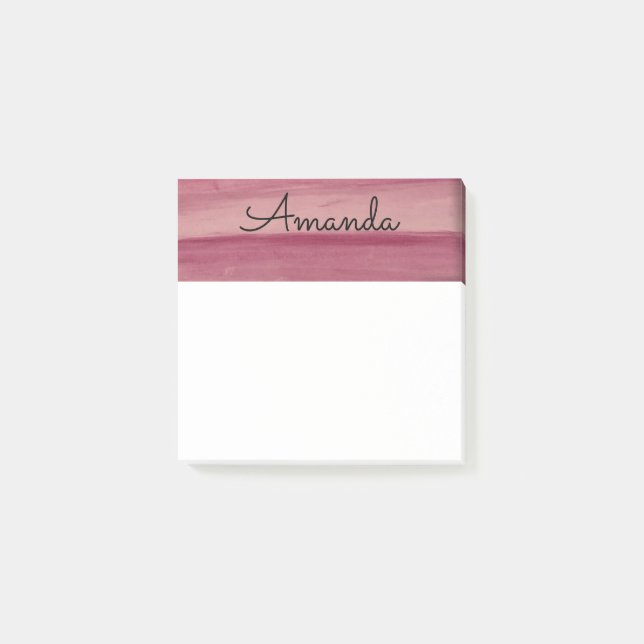 PERSONALIZED WATERCOLOR Post-it Notes (Front)
