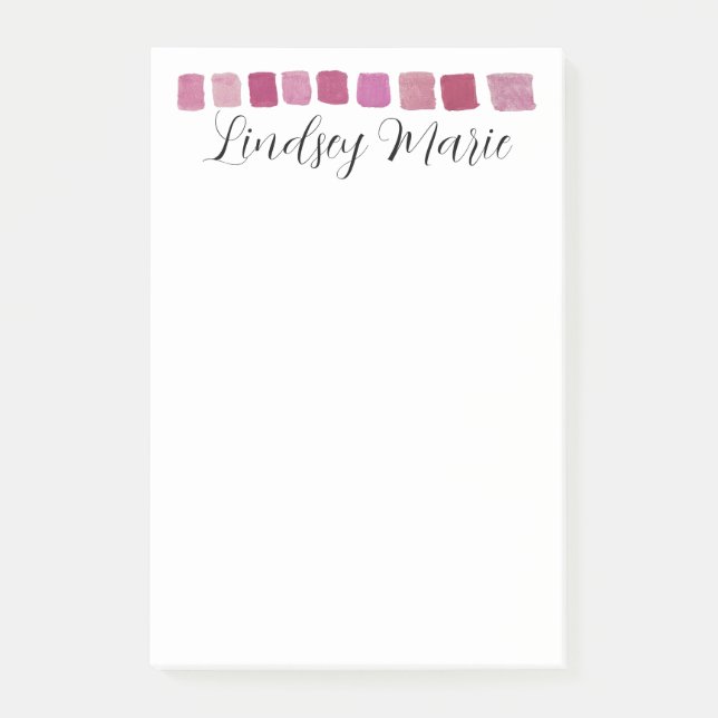 PERSONALIZED WATERCOLOR Post-it Notes (Front)