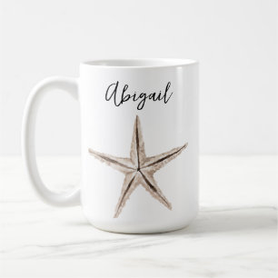 Personalized Watercolor Starfish Mug