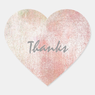Personalized Watercolor Wedding Gold Minimalism Heart Sticker
