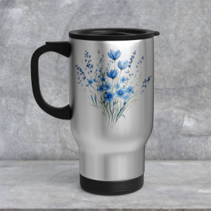 Personalized Watercolor Wildflower Bouquet Mug