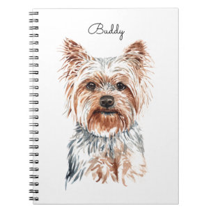 Personalized Watercolor Yorkie Notebook