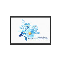 Personalized Watercolour Floral  Wall Art, 
