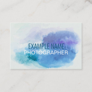 Personalized "Watercolour Splash" (UK/Euro) Business Card