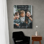 Personalized We Love You Grandpa Grandma Photo Canvas Print<br><div class="desc">Personalized We Love You Grandma and Grandpa Photo with Script Typography Canvas (all text can be customized)</div>