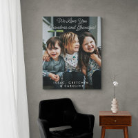 Personalized We Love You Grandpa Grandma Photo