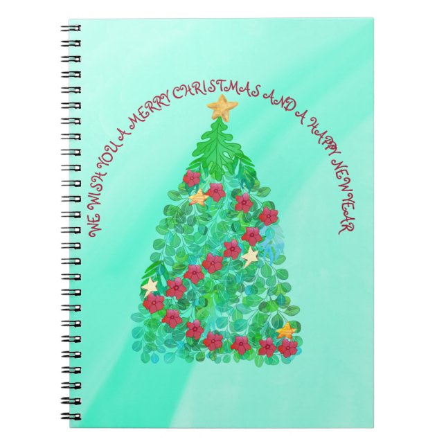 PERSONALIZED WE WISH YOU A MERRY CHRISTMAS NOTEBOOK (Front)