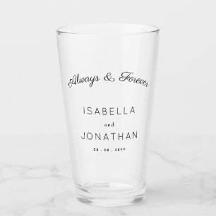Personalized Wedding & Anniversary  Glass