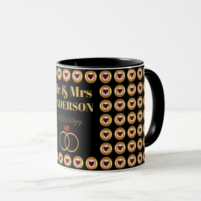 Personalized Wedding / Anniversary / Vow Renewal Mug (Front Right)