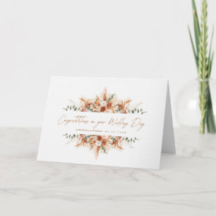 Personalized Wedding Congratulations Terracotta  Card