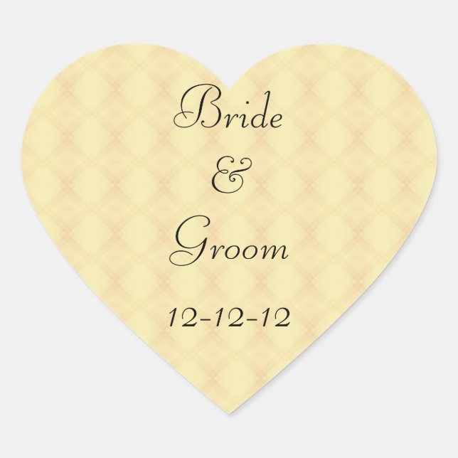PERSONALIZED WEDDING ENVELOPE HEART SEAL STICKERS (Front)