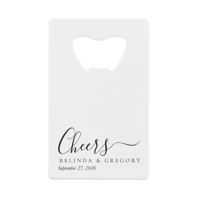 Personalized Wedding Gifts Black White Cheers (Front)
