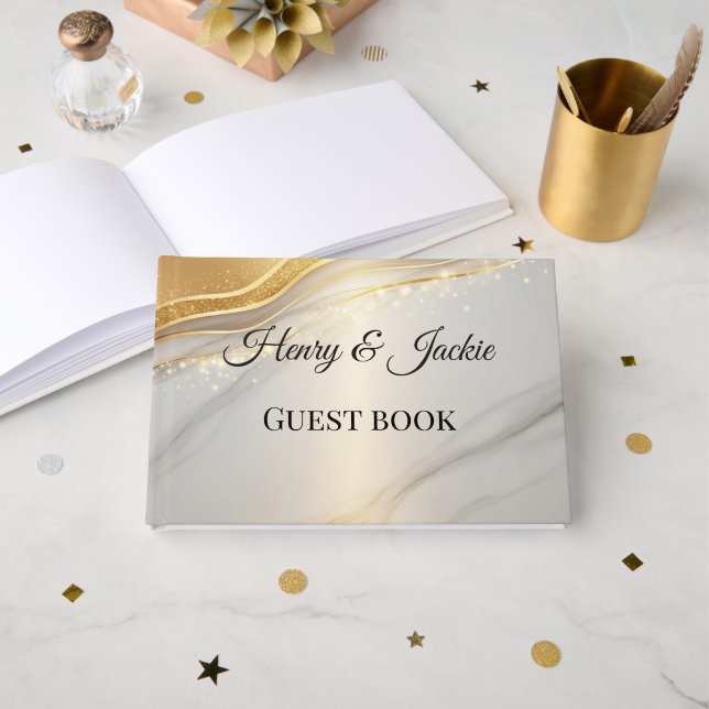 Personalized Wedding Guest Book (Front Open)