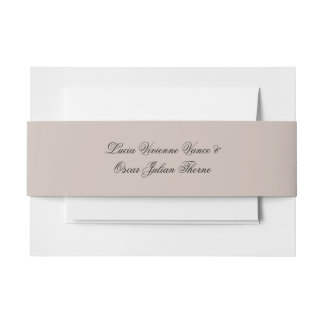 Personalized Wedding Invitation Belly Band
