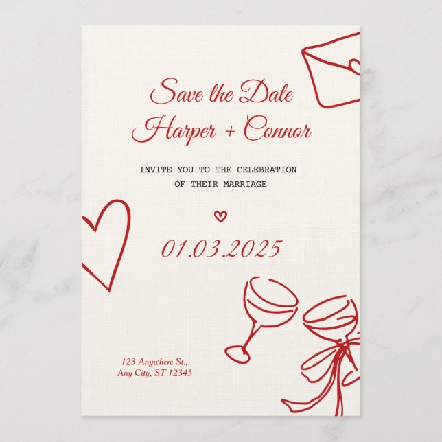 Personalized Wedding Invitation Card – Elegant  (Front)