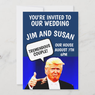 PERSONALIZED WEDDING INVITATIONS DONALD TRUMP